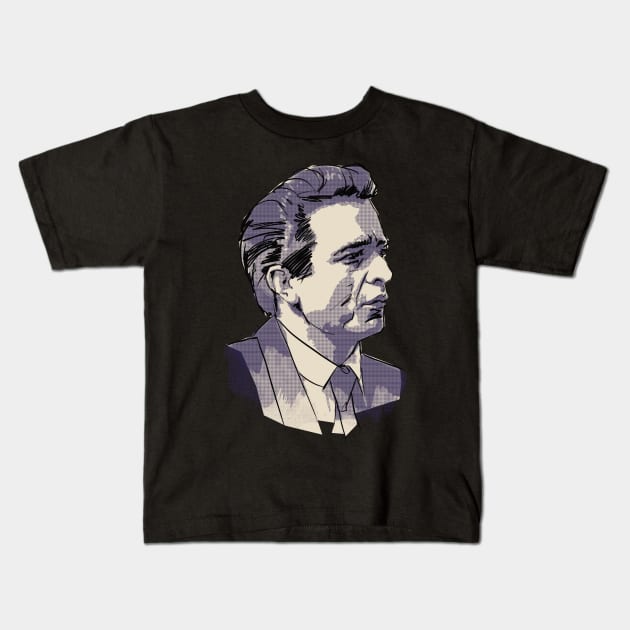 Johnny Cash Kids T-Shirt by Ed Labetski Art